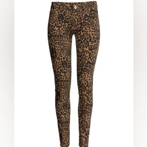 H&M Leopard Print Skinny Jeans